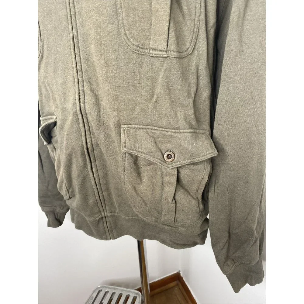 Orvis Vintage Issue Mens Jacket Black XXL Full Zip Pockets Softshell Coat Green - Picture 3 of 8